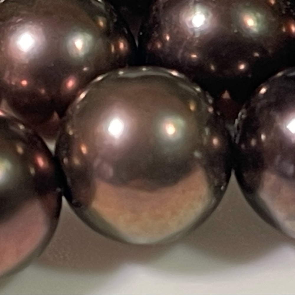 Natural fresh water chocolate pearl necklace 17."